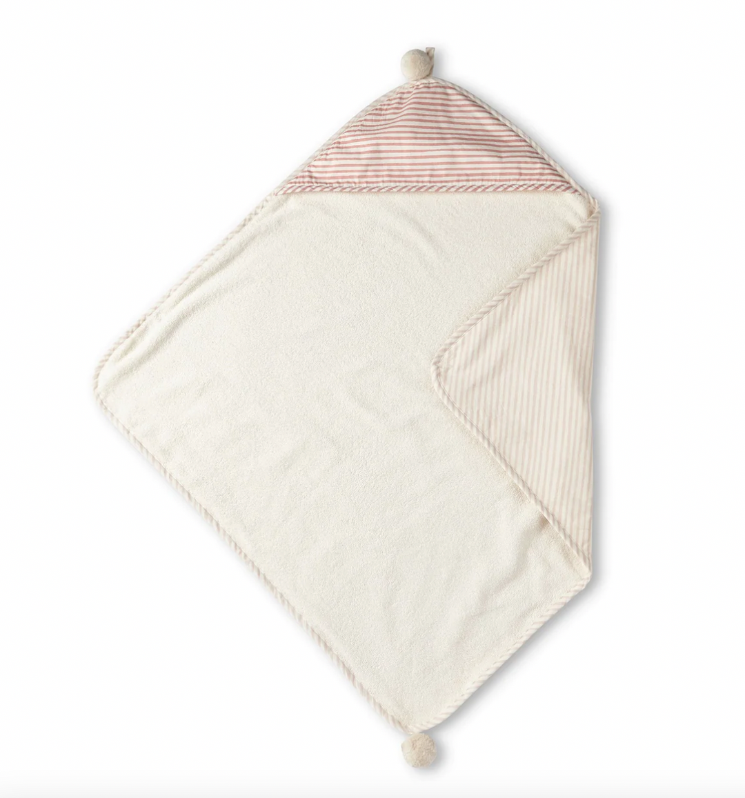 Striped Hooded Towel, Petal