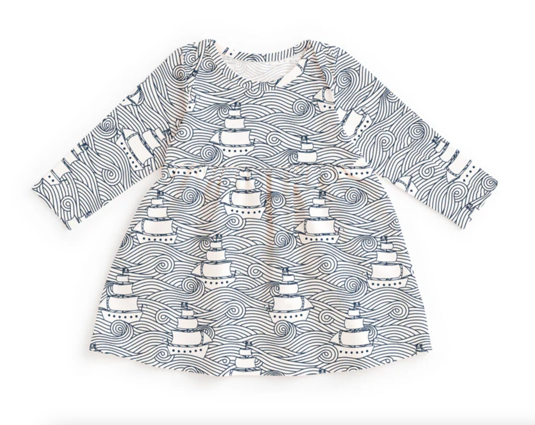 Lausanne Baby Dress, High Seas Navy