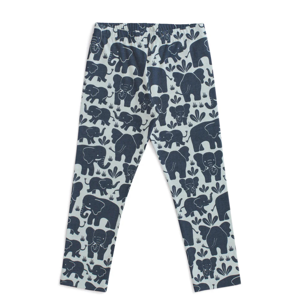 Baby Leggings, Elephant Herd Navy