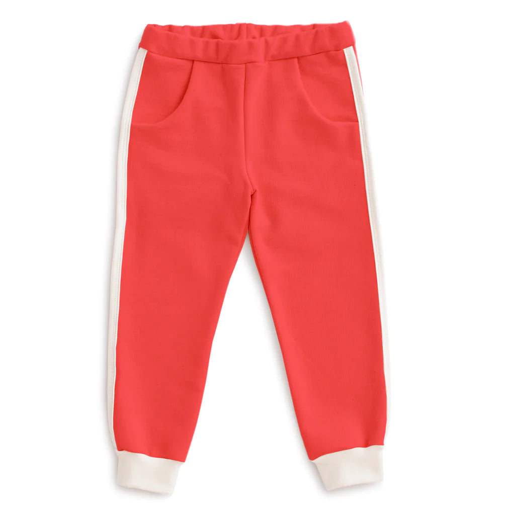 Track Pants, Solid Scarlet Red
