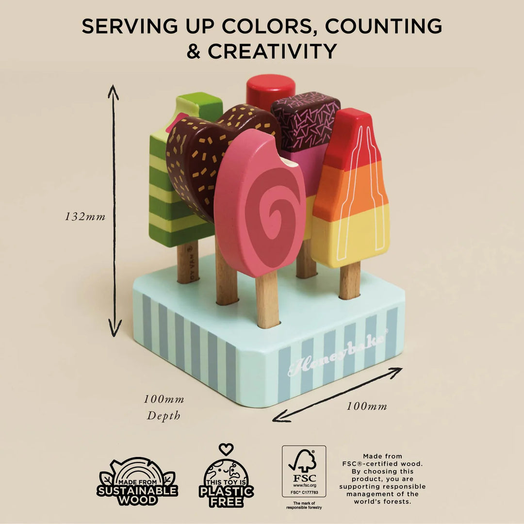 Wooden Ice Lollies Popsicles