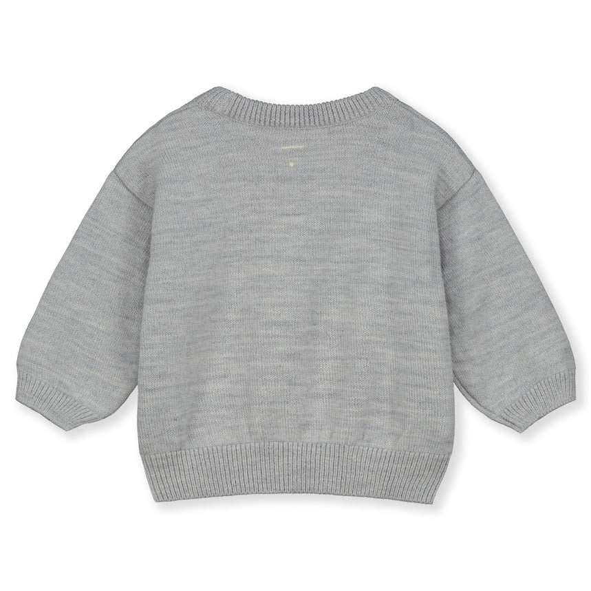 Baby Knitted Jumper, Grey Melange