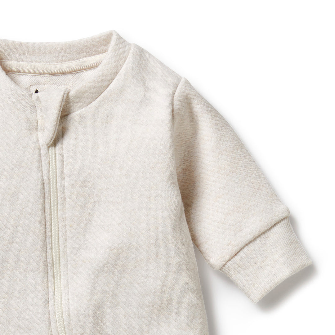 Quilted Growsuit, Oatmeal