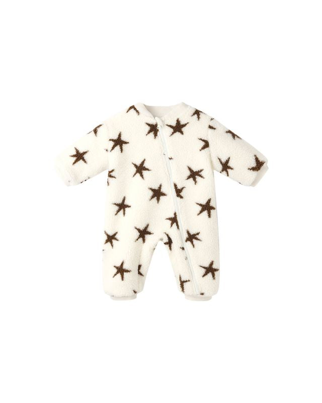 Shearling Baby Jumpsuit, Stars