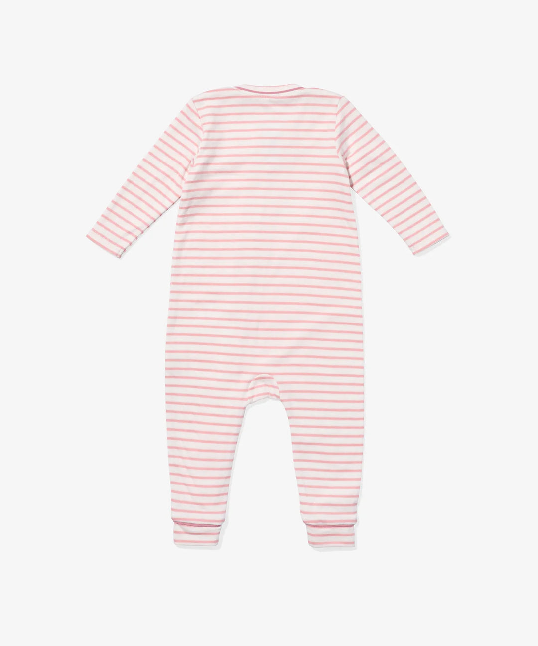 Ziggy Zip Romper, Dusty Rose Mini Stripe