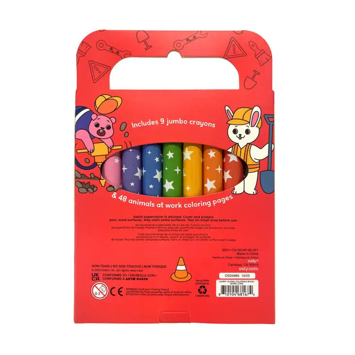 Carry Along Crayon & Coloring Book Kit, Work Zone