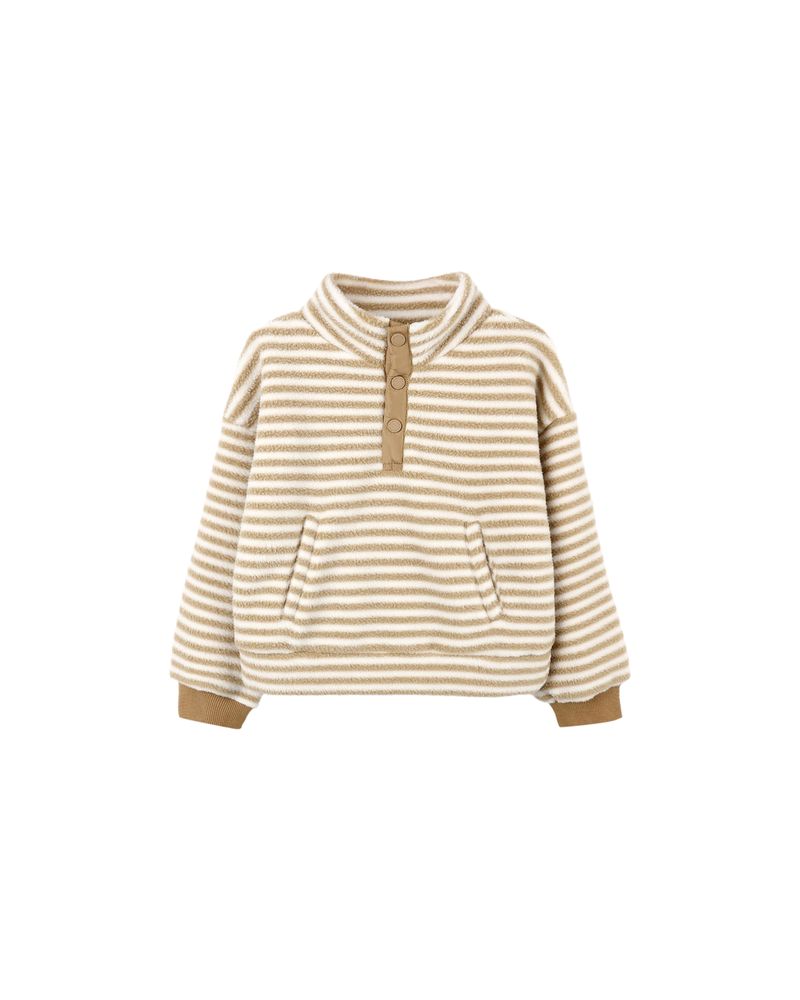 Snap Pullover, Toffee Stripe