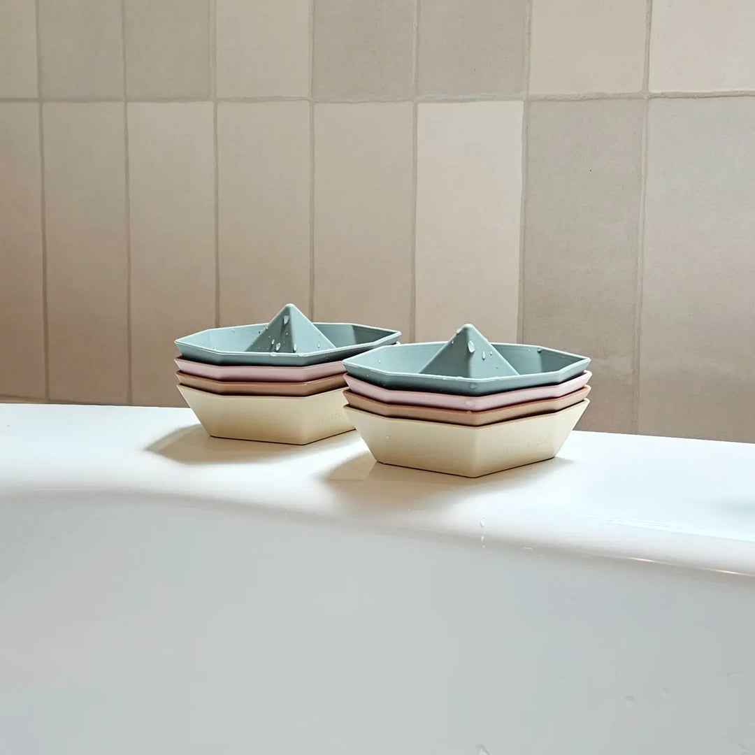 Silicone Origami Boat Bath Toys