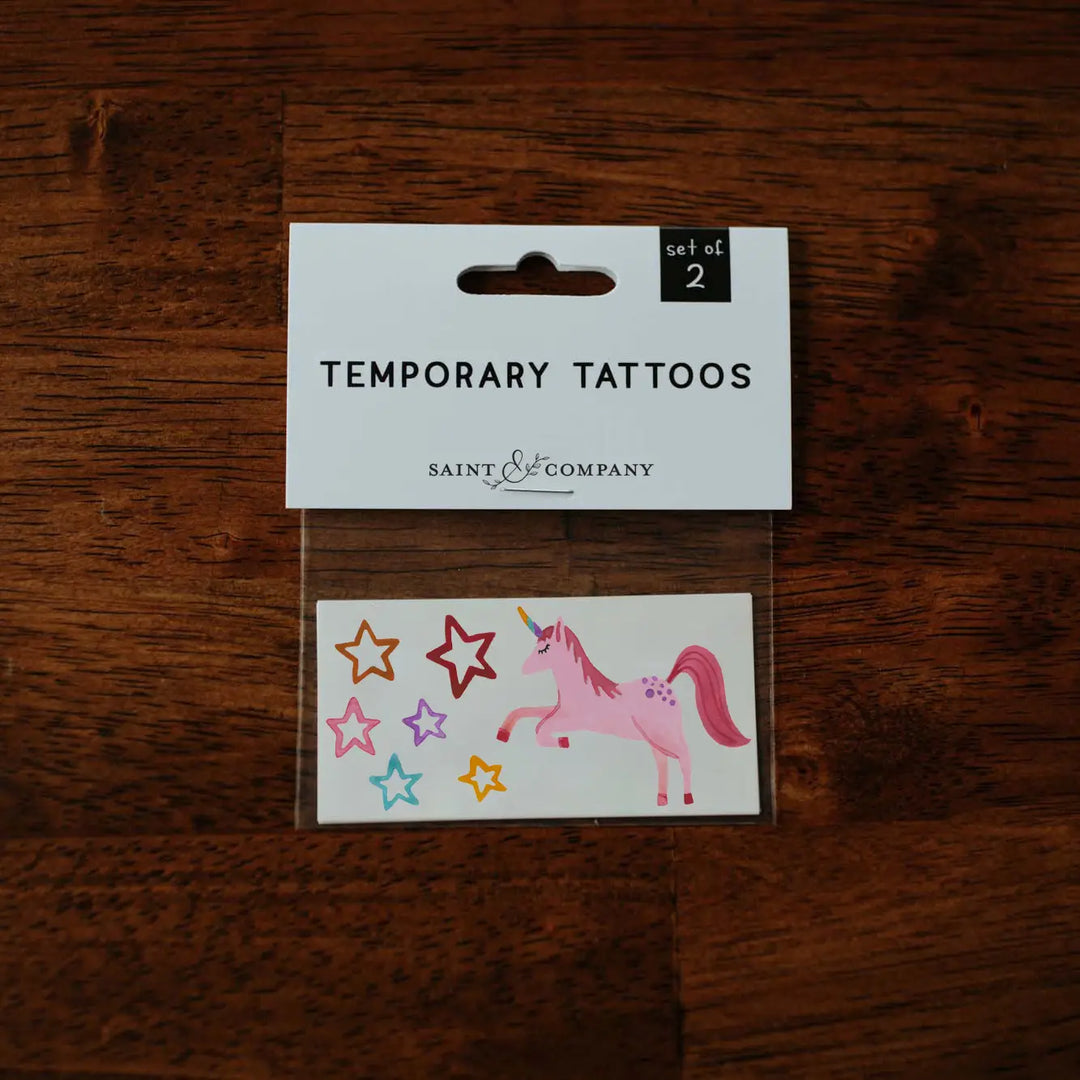 Saint & Co Temporary Tattoos, Unicorn Party