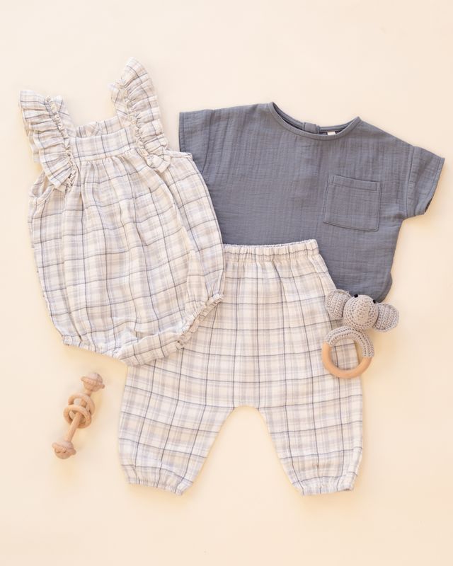 Woven Pant, Blue Plaid