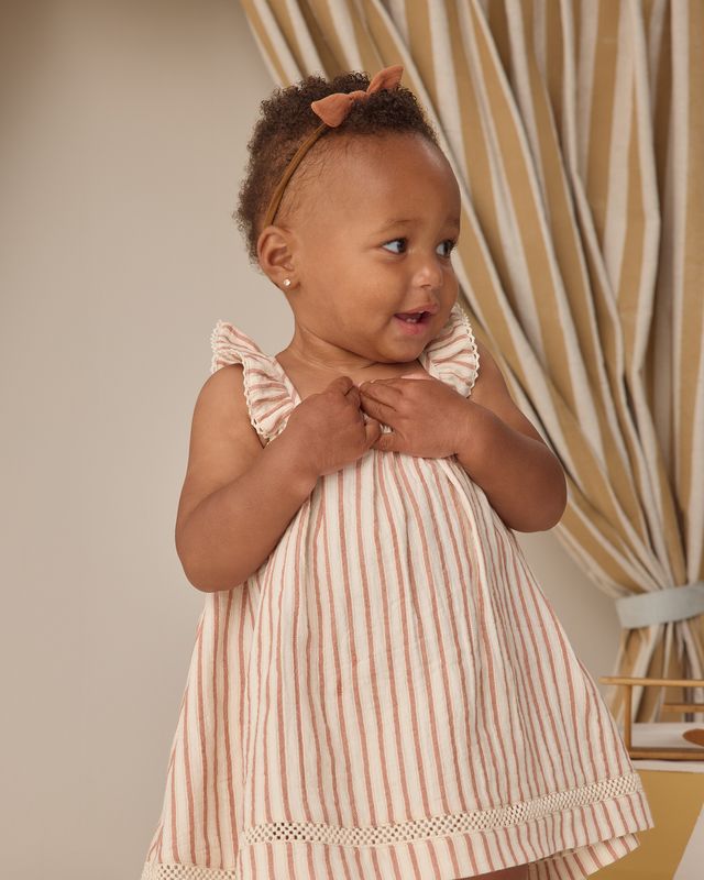 Ruffle Tank Dress, Vintage Stripe