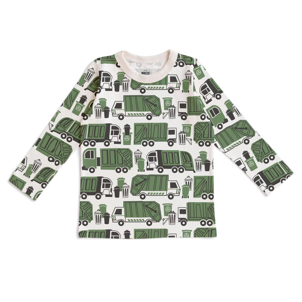 L/S Tee, Garbage & Recycling Green