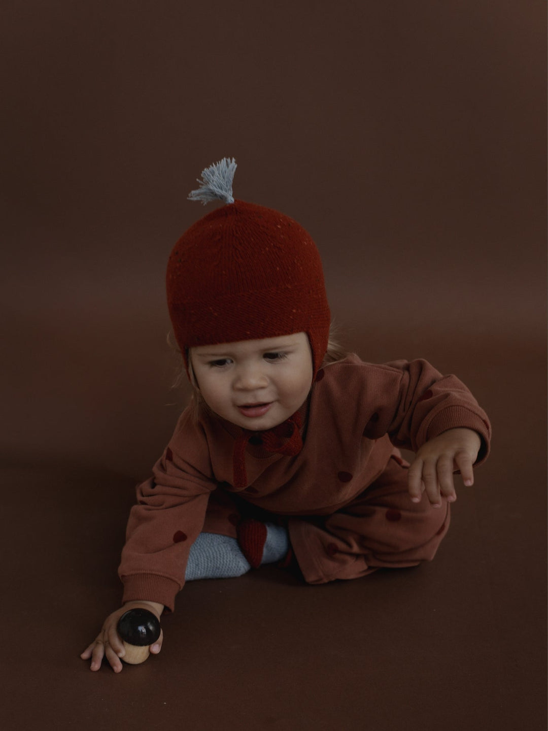 Tassel Hat, Paprika Contrast