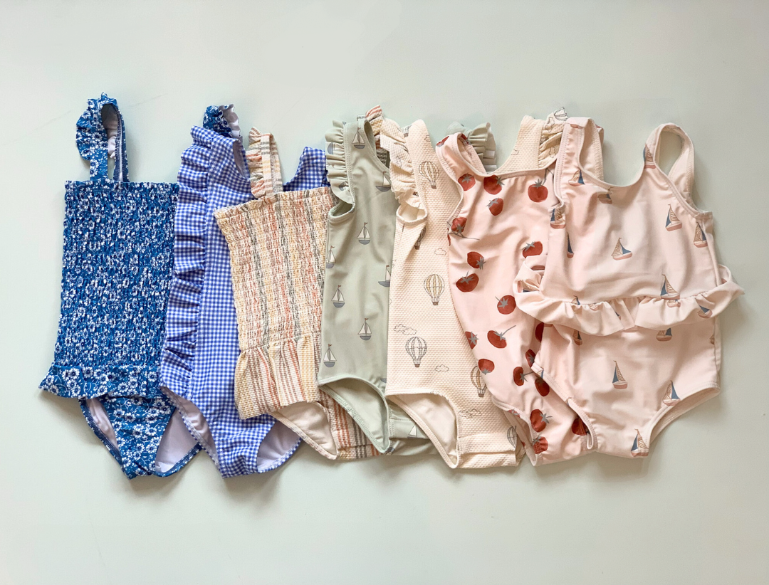 Scoop Back One-Piece, Sailboats