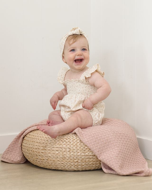 Smocked Ruffle Sleeve Romper, Ditsy
