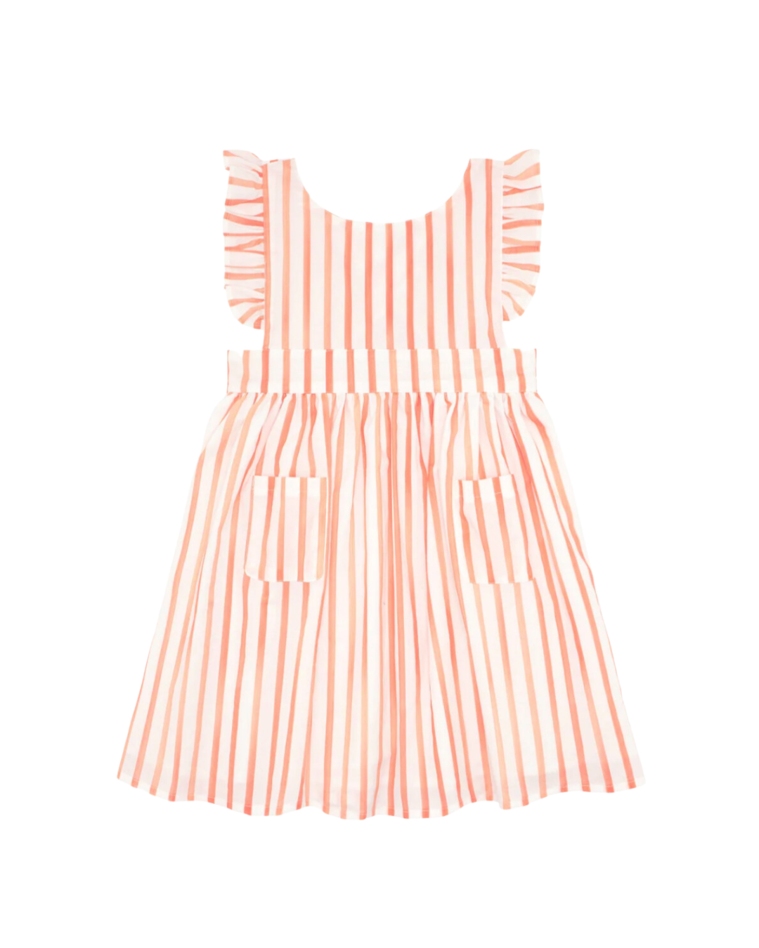 Pinafore Dress, Calypso Coral Stripe