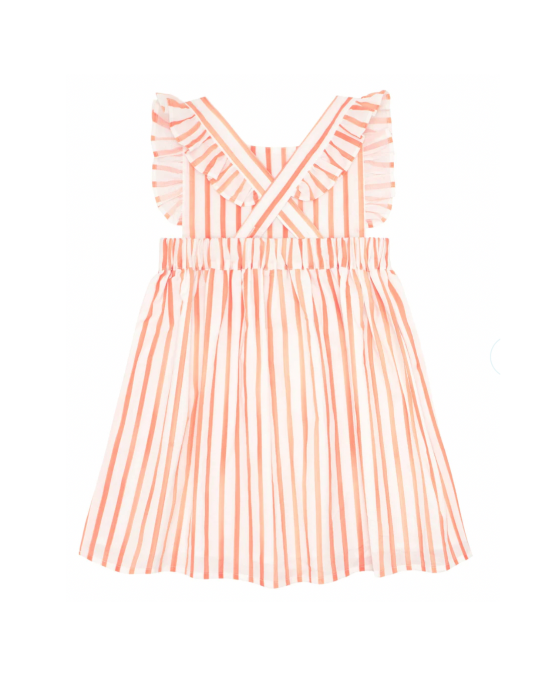 Pinafore Dress, Calypso Coral Stripe