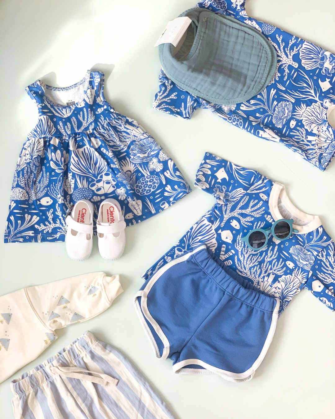 Summer Romper, Corals Blue