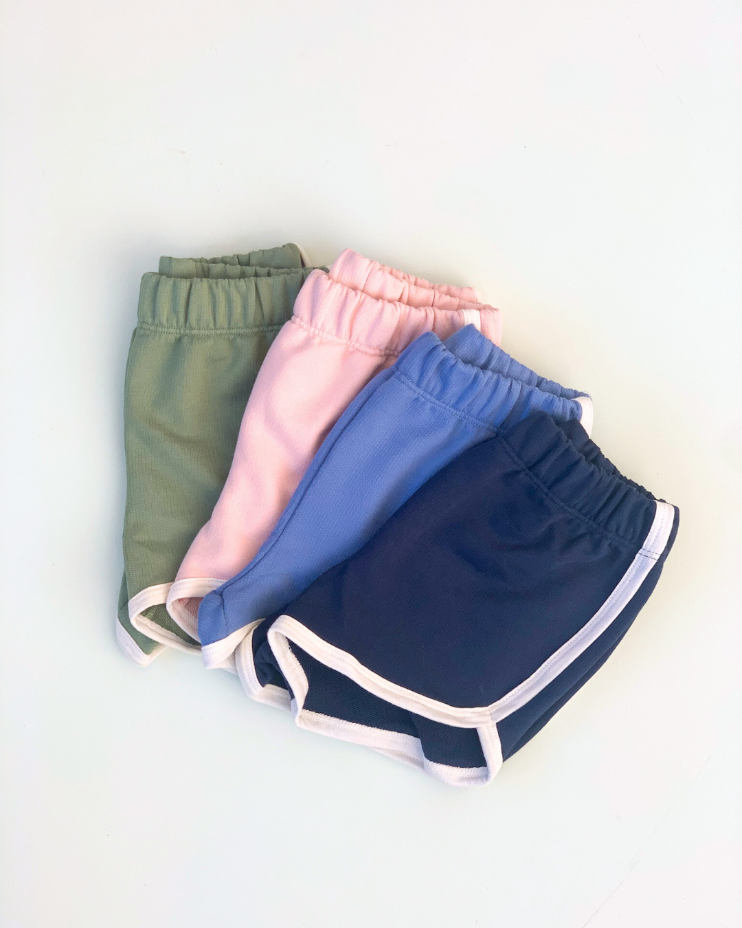 French Terry Shorts, Solid Leaf Green