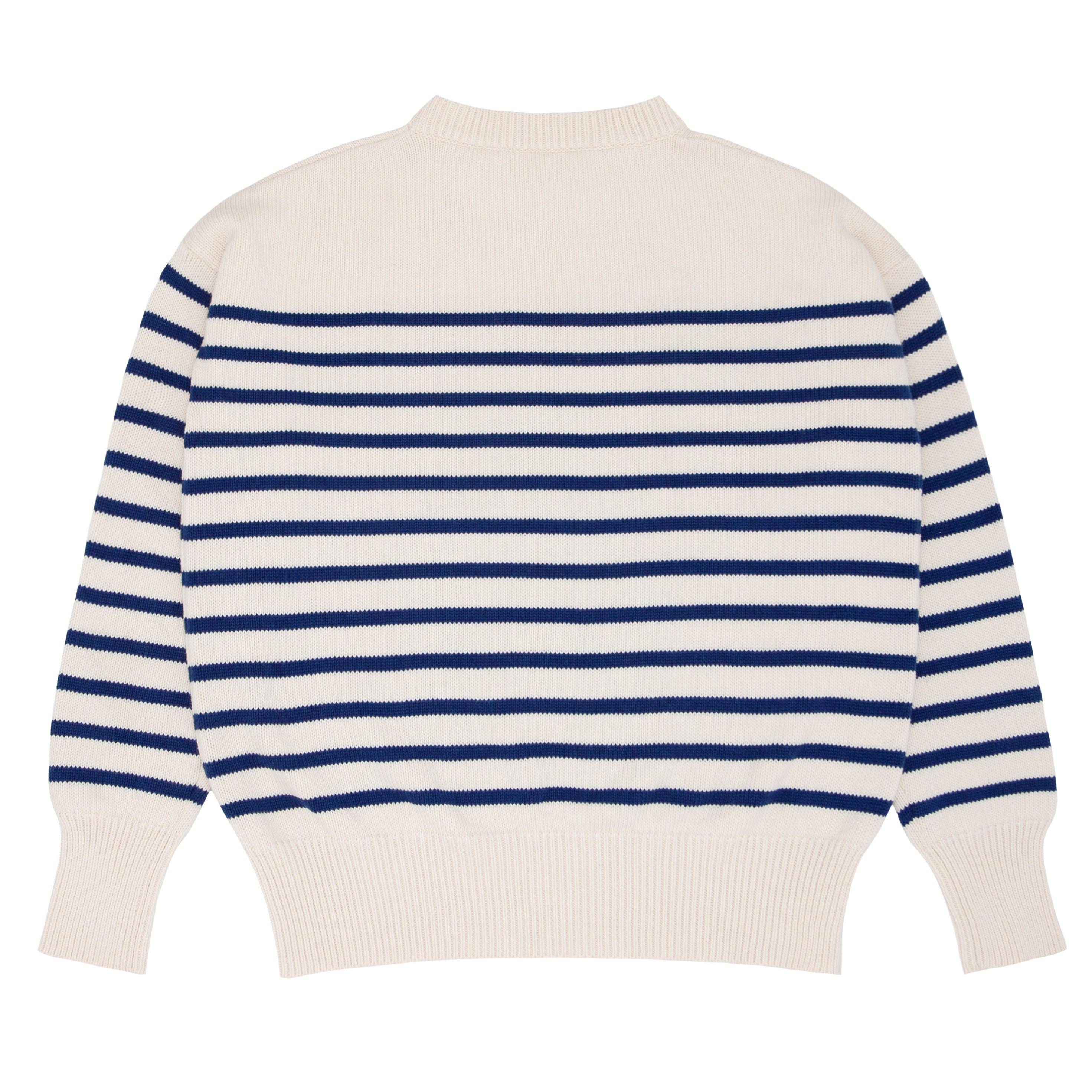 Minnow Woman's Knit Sweater, Breton Stripe | BlackBear Children's