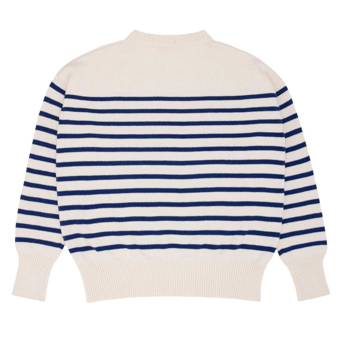 Woman's Knit Sweater, Breton Stripe