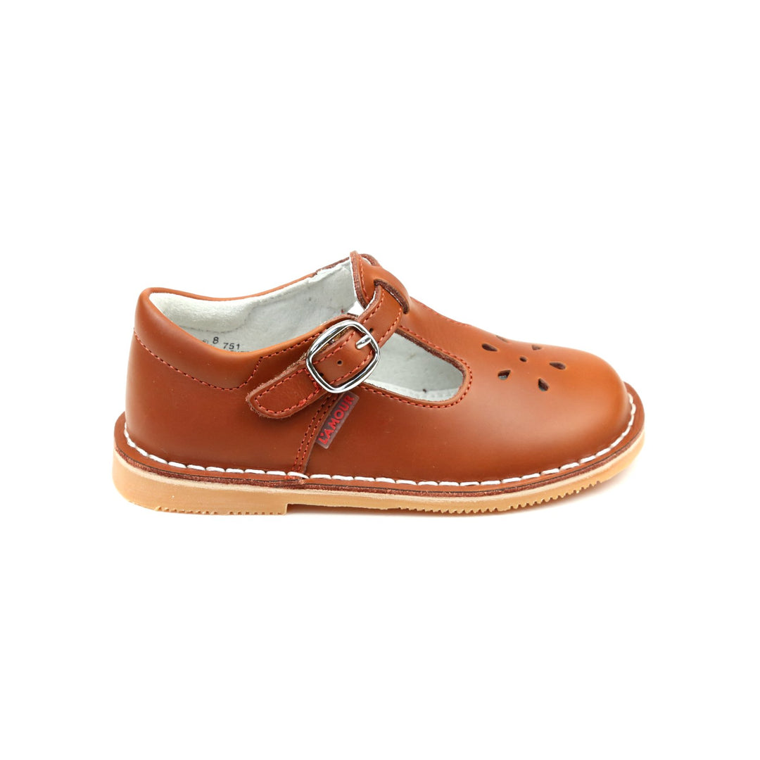 Joy T-Strap Mary Jane, Cognac