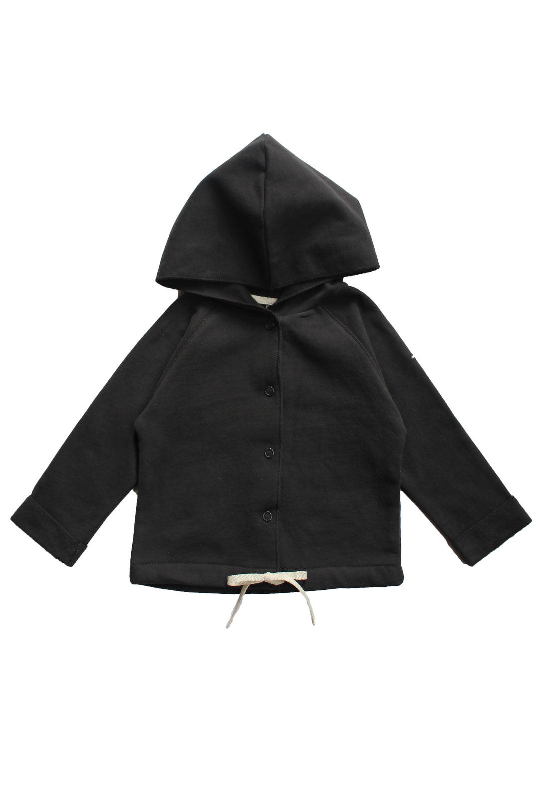 Baby Hooded Cardigan, Nearly Black