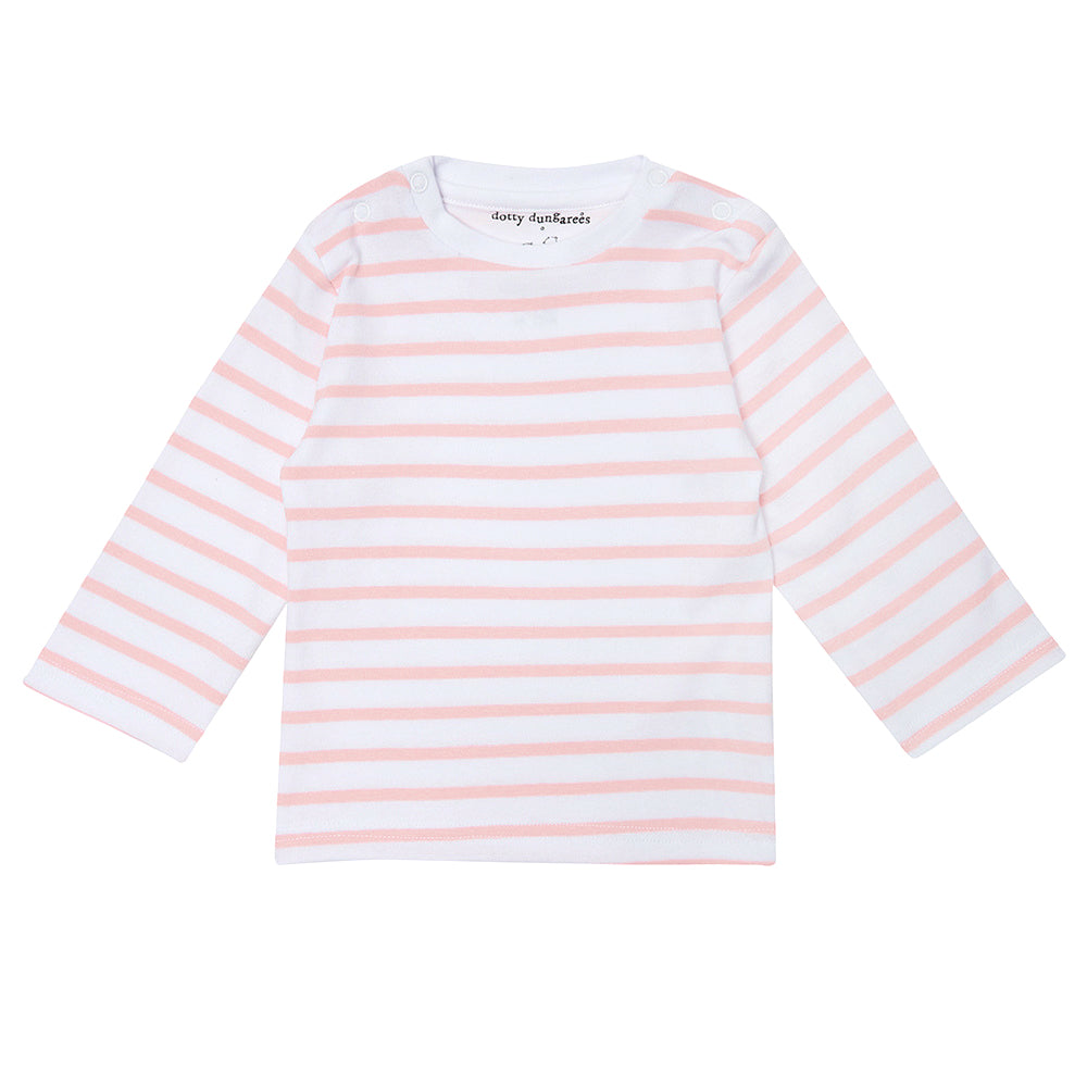 Breton Stripe L/S Top, Pink