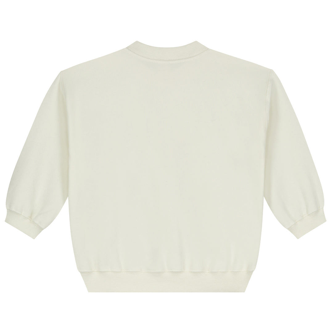 Baby Dropped Shoulder Sweater, Cream