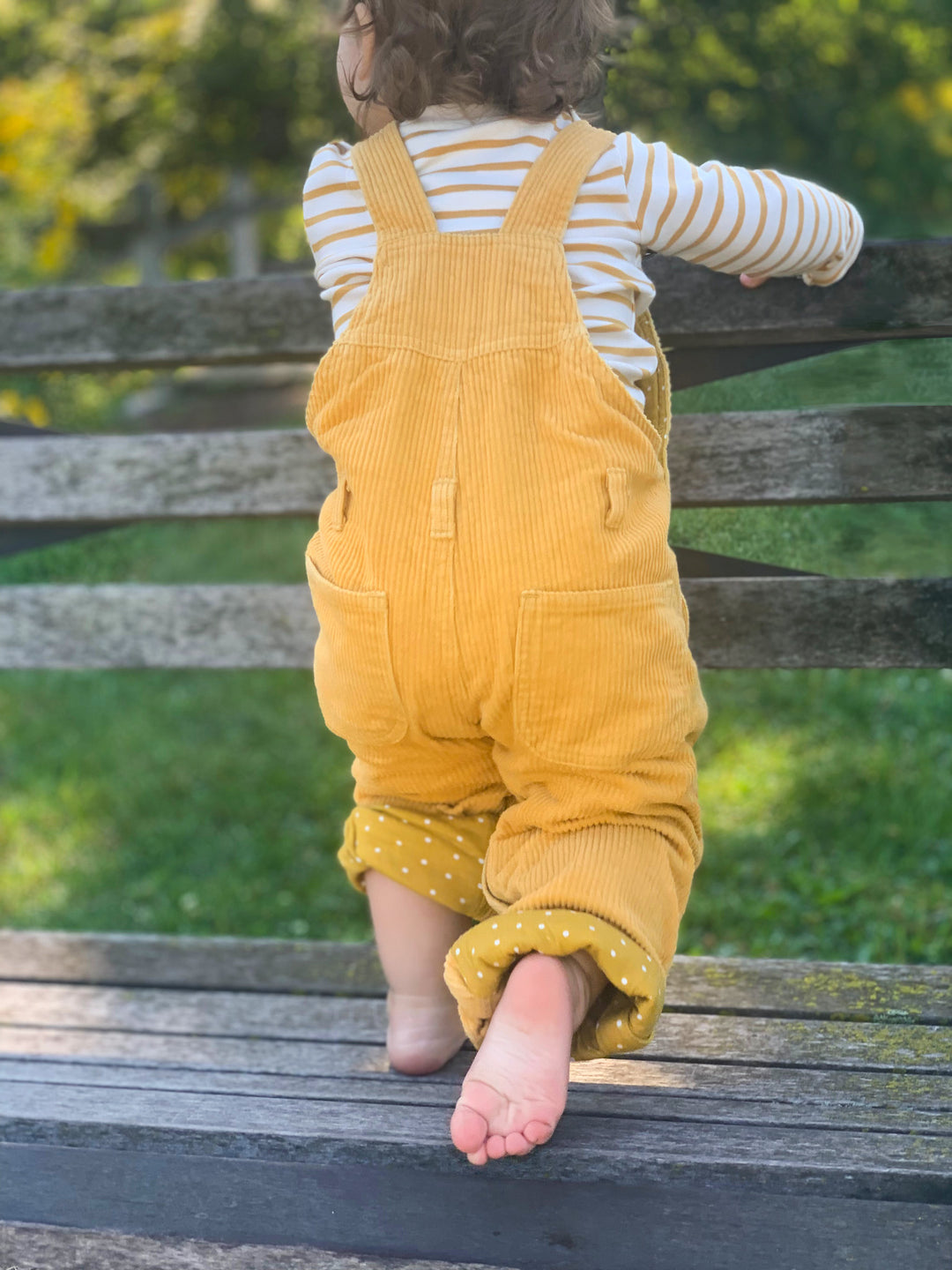 Chunky Cord Dungarees, Ochre