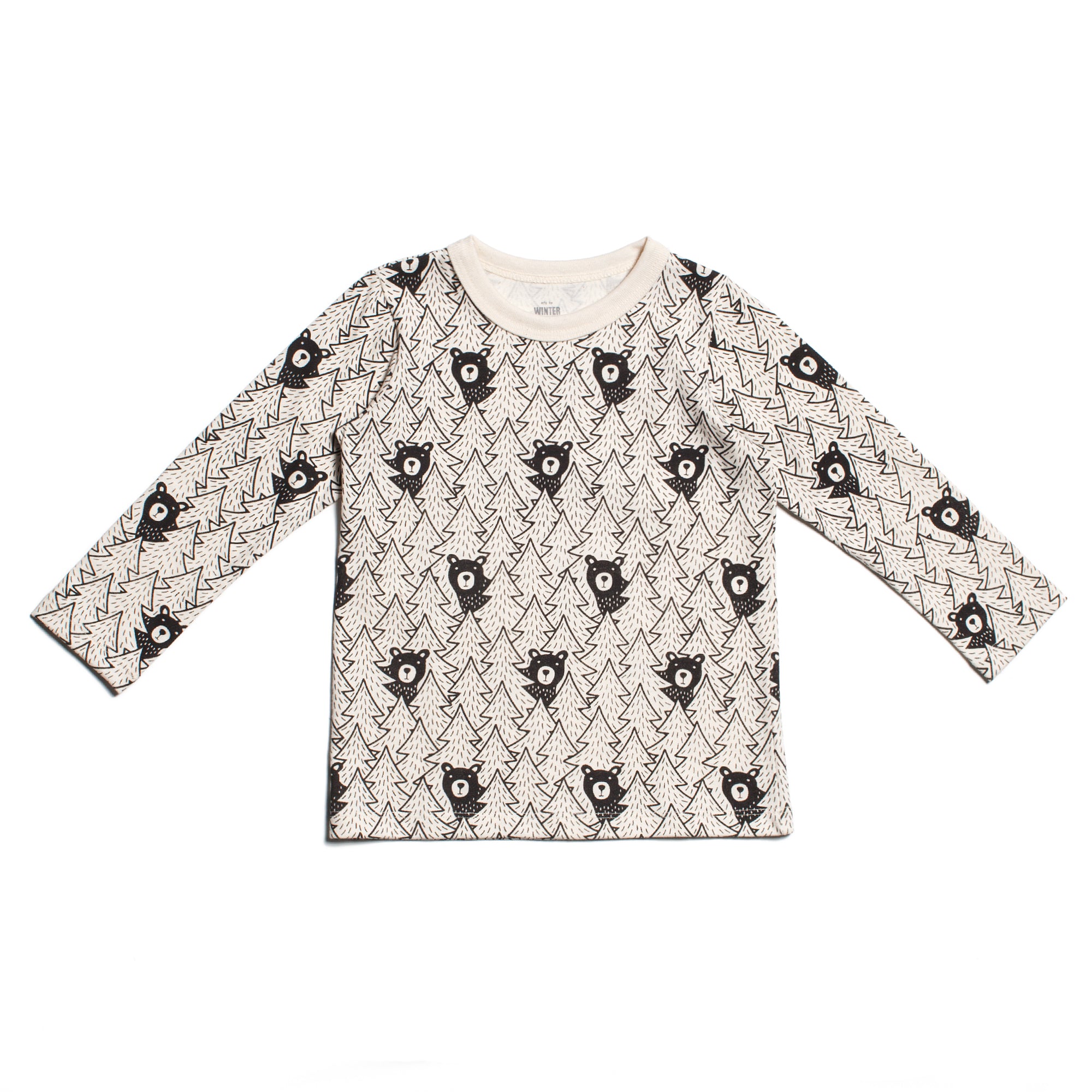 Winter Water Factory Long-Sleeve Tee, Bears Black