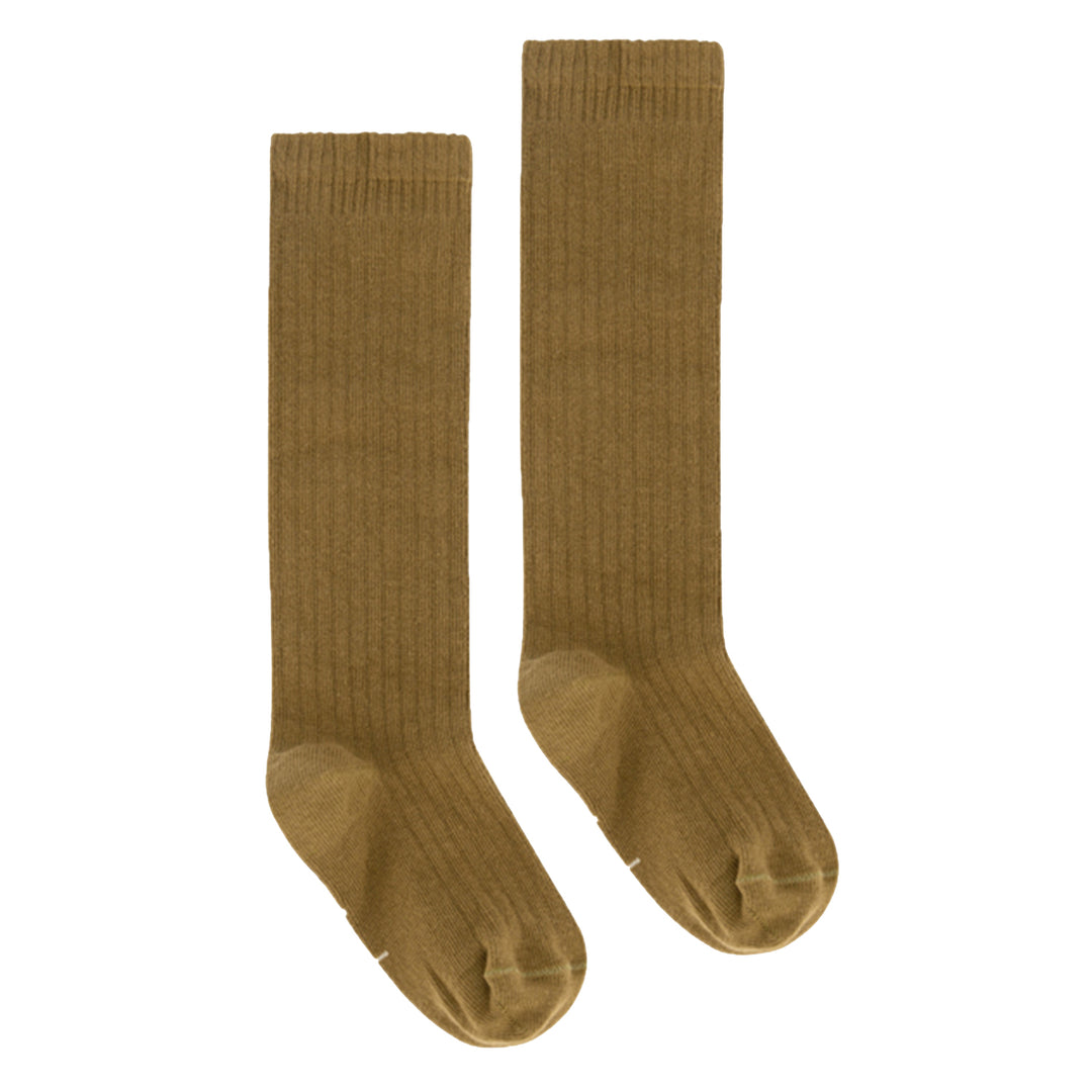 Long Ribbed Socks, Peanut