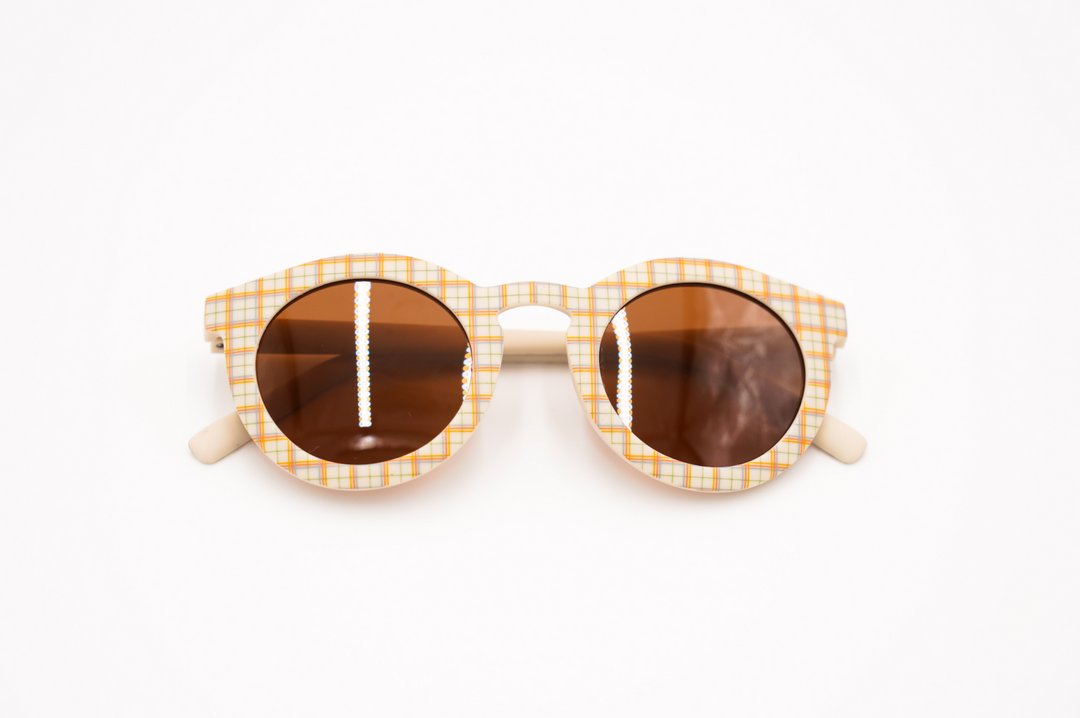 Polarized Sunglasses, Plaid Pattern