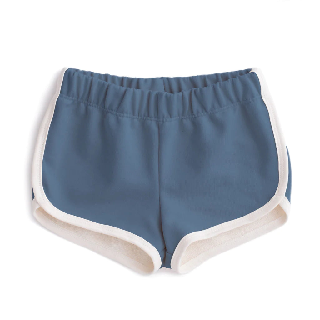 French Terry Shorts, Solid Lake Blue