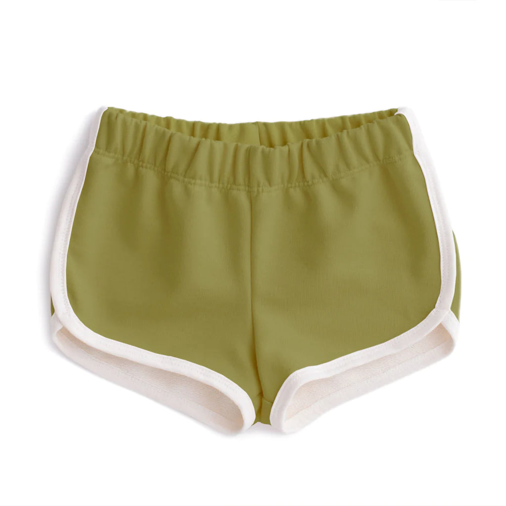 French Terry Shorts, Solid Olive Green