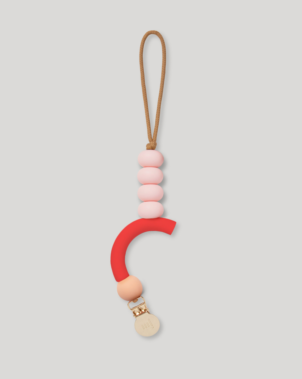 Arch Pacifier Clip, Rose