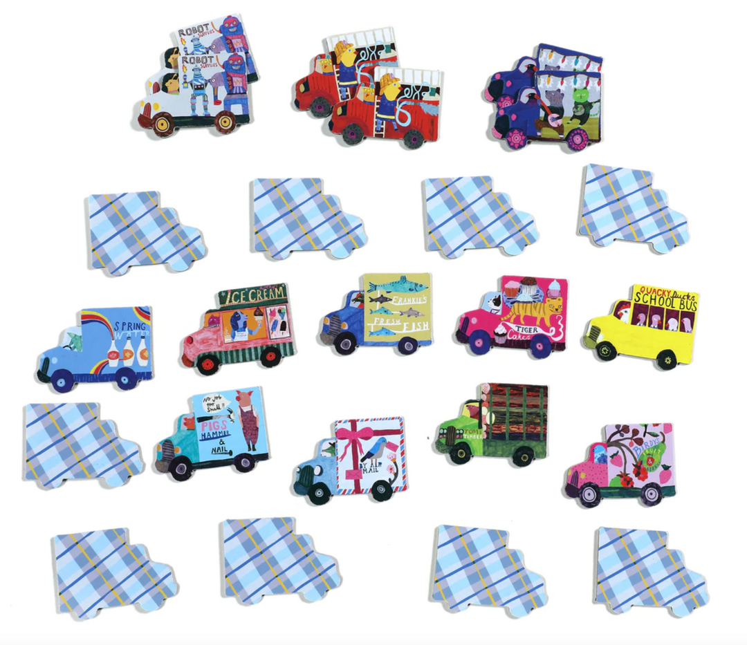 Trucks & A Bus Little Memory and Matching Game