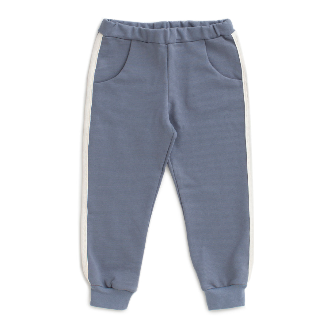 Track Pants, Solid Slate Blue