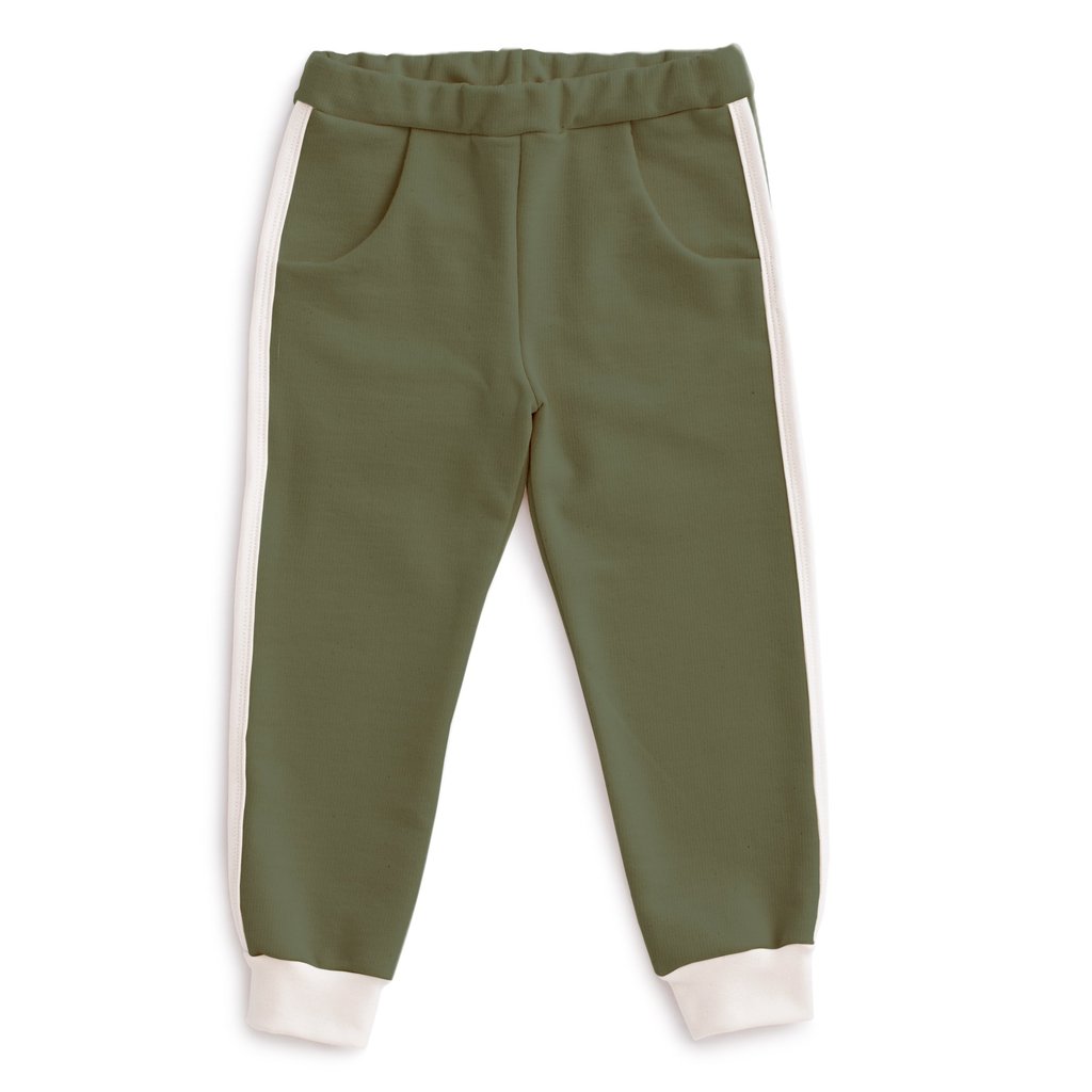 Track Pants, Solid Forest Green