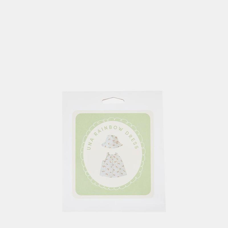 Dinkum Doll Una Rainbow Dress Set, Ivory