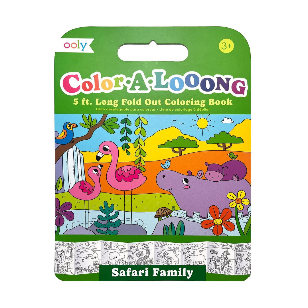 Color-A-Loong Fold Out Coloring Book, Safari Family