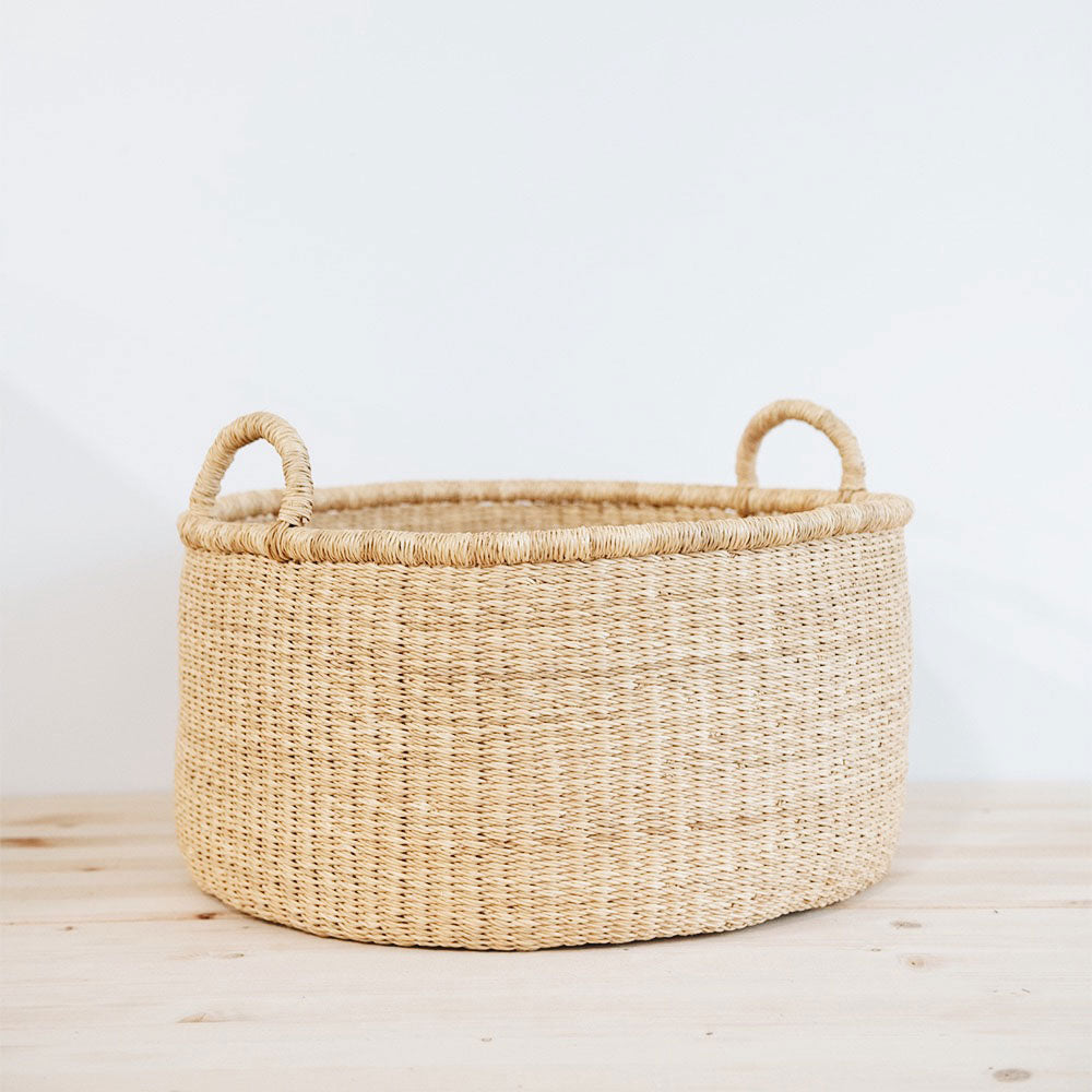 Elephant Grass Floor Basket, Medium