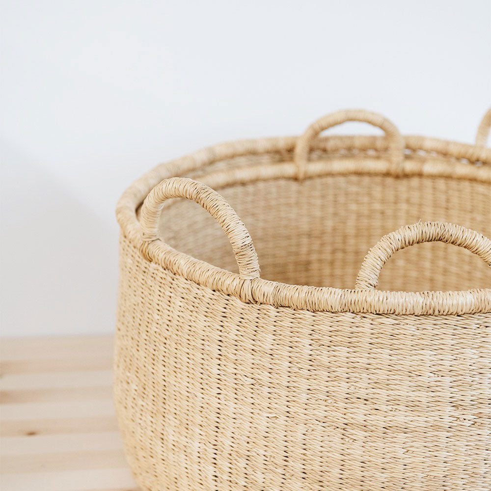 Elephant Grass Floor Basket, Medium