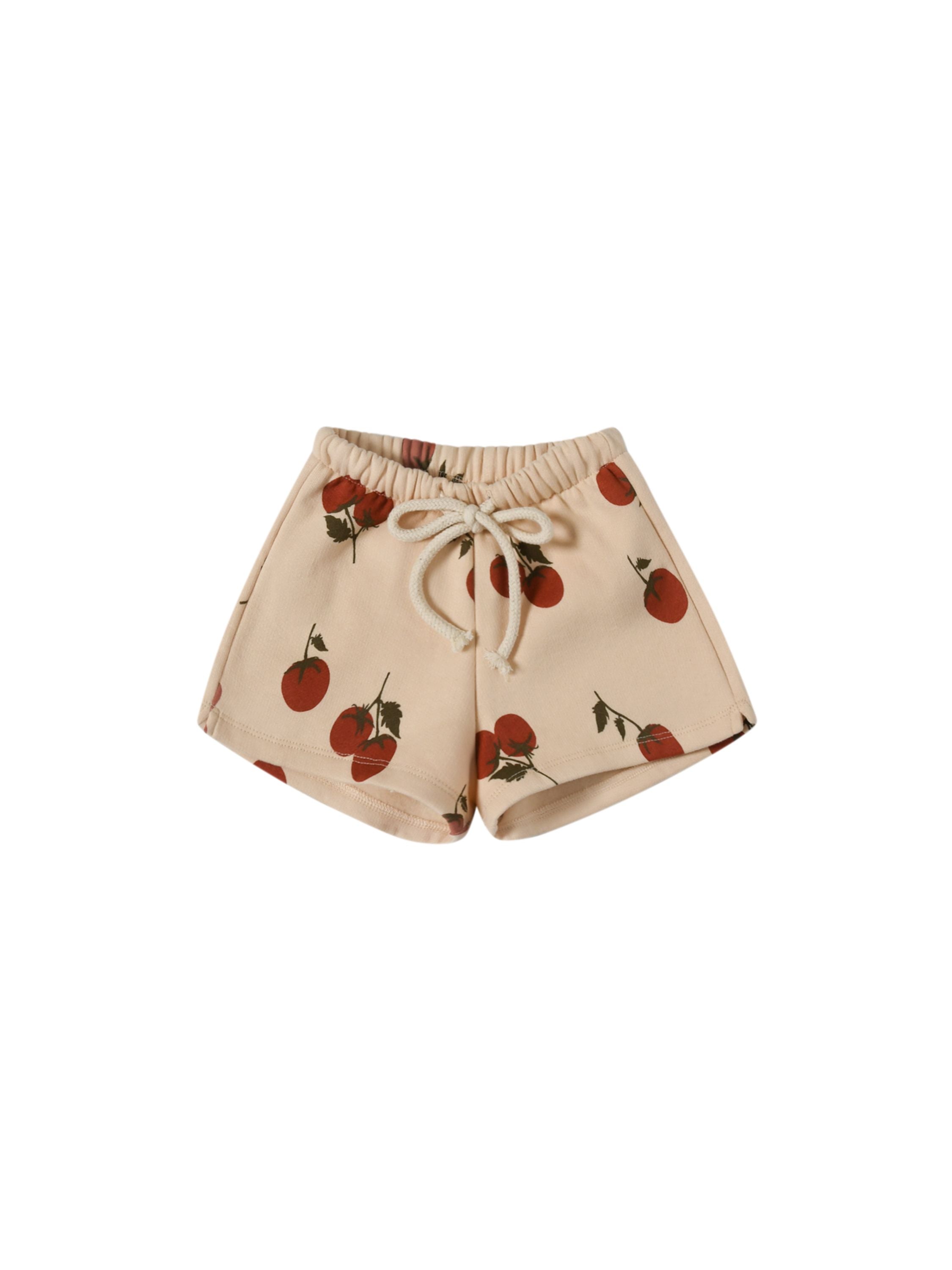 Organic Zoo Rope Shorts, Tomato | Blackbear Children's Boutique