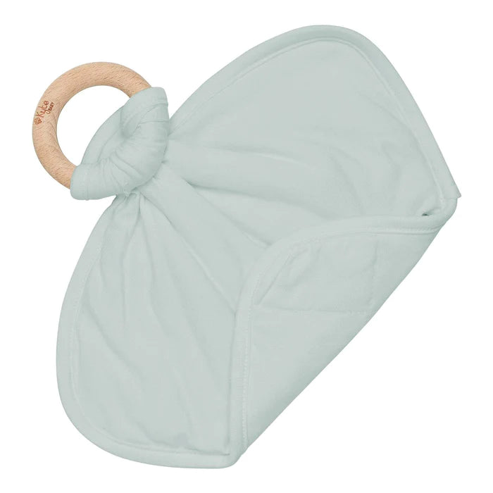 Lovey with Removable Wooden Teething Ring, Sage