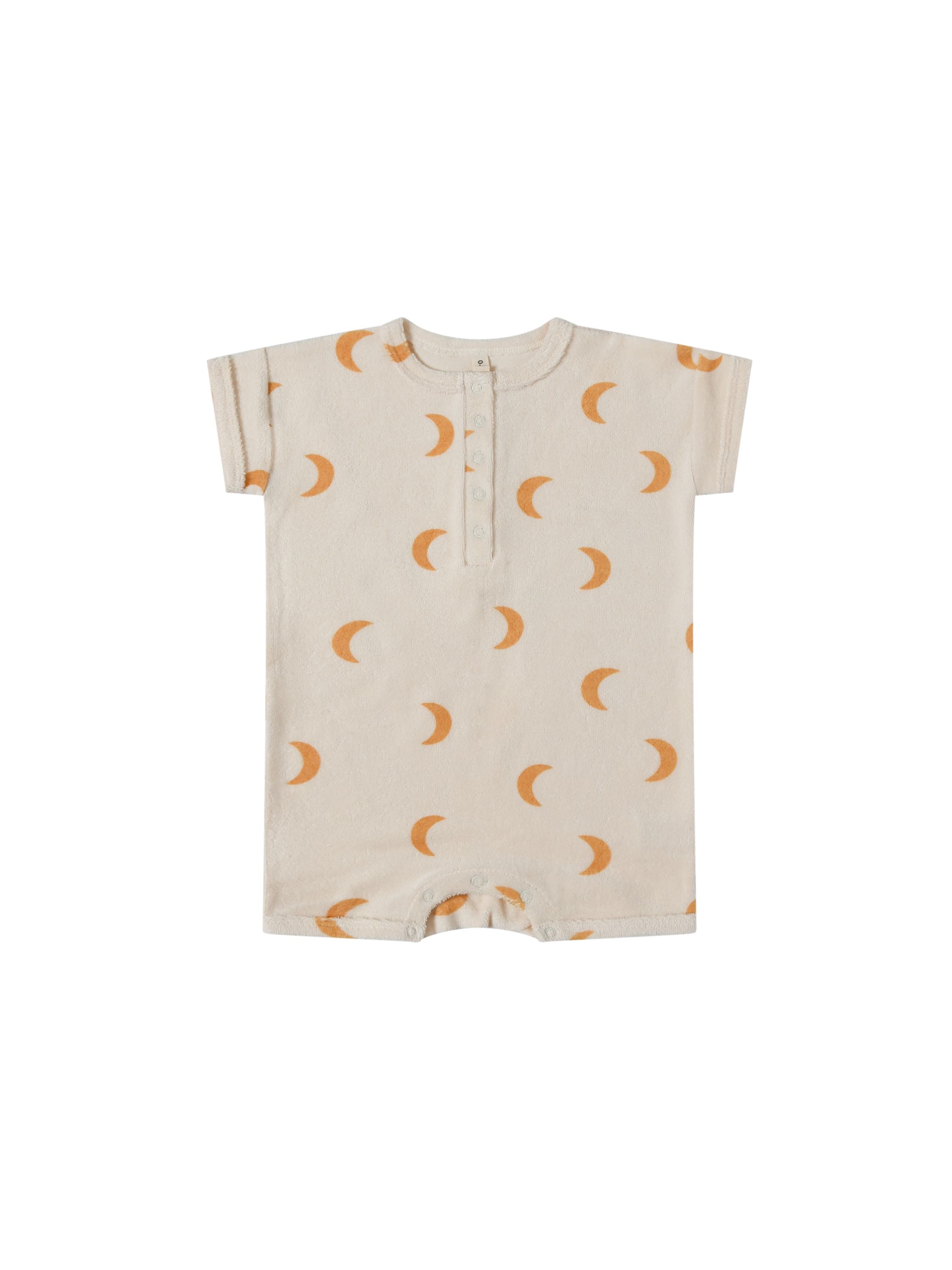 Organic Zoo Beach Romper, Honey Midnight Terry | Blackbear