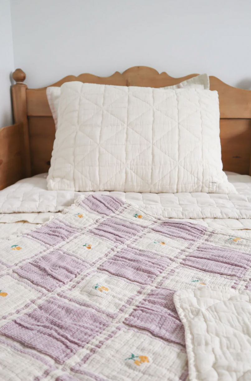 Quilted Pillowcase, Natural