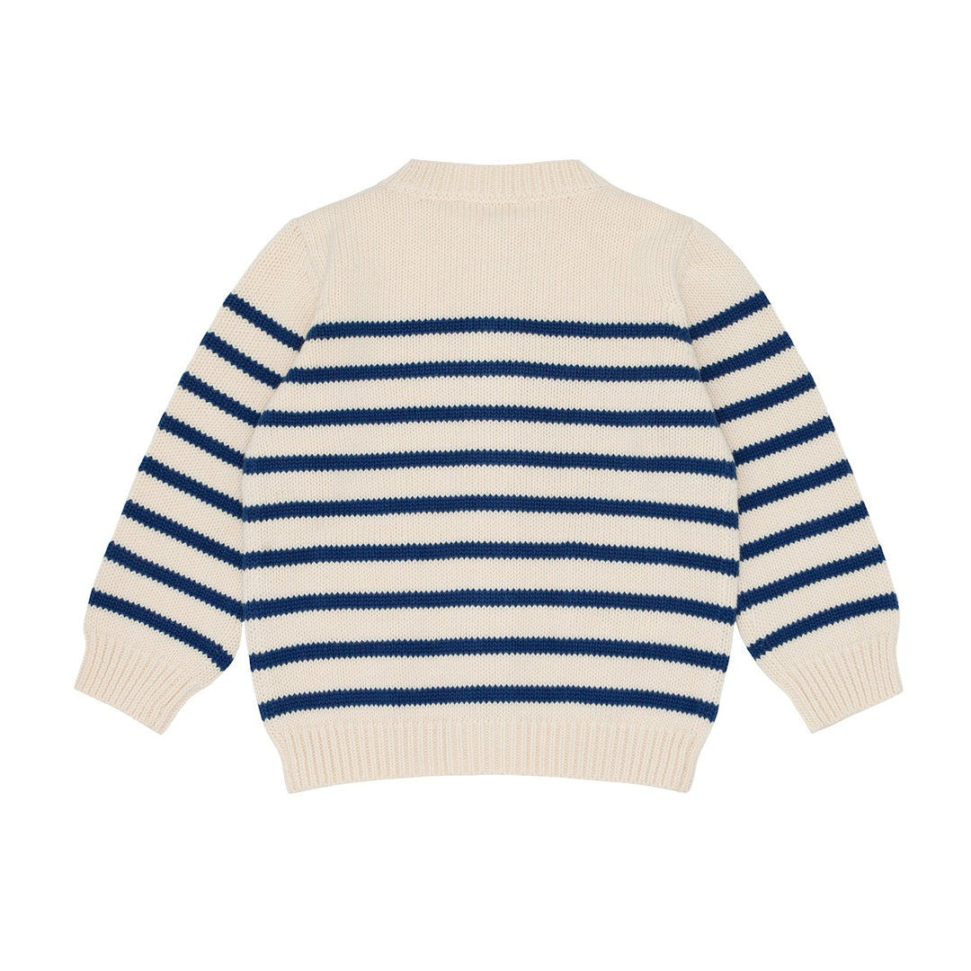 Knit Cardigan, Breton Stripe